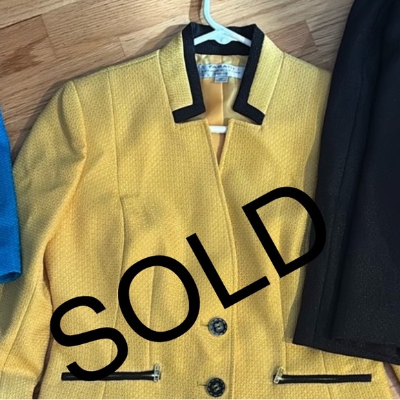 Tahari size 4P and 2P one is gold one is blue, teal and pink purple and coral - Picture 2 of 15